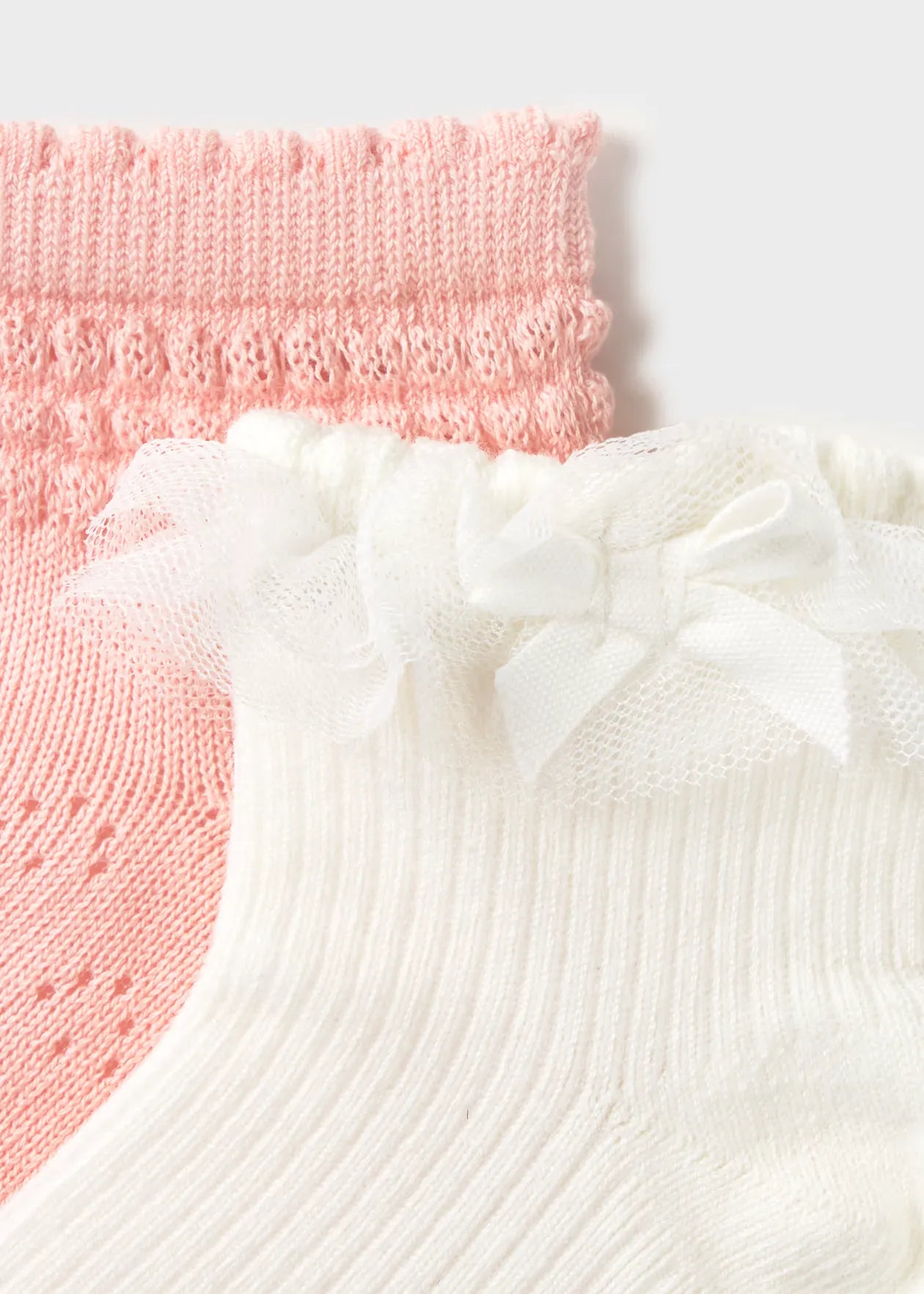 Set 2 Pares Medias Rosa Blanco Mayoral modelo