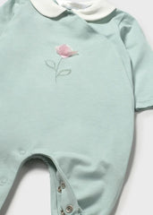 Set 2 Pijamas Bordado Flores Verde Mayoral