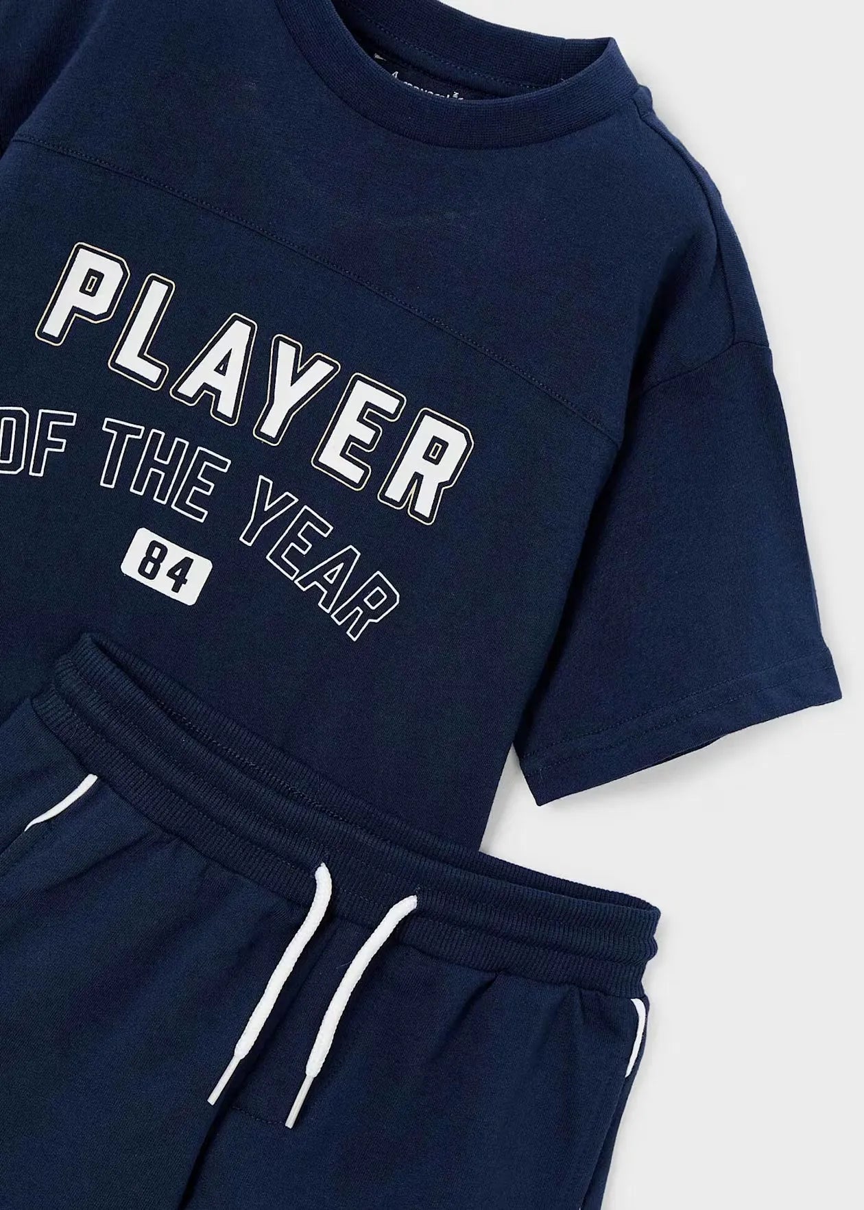 Conjunto Bermuda Estampado Navy Player Mayoral detalle