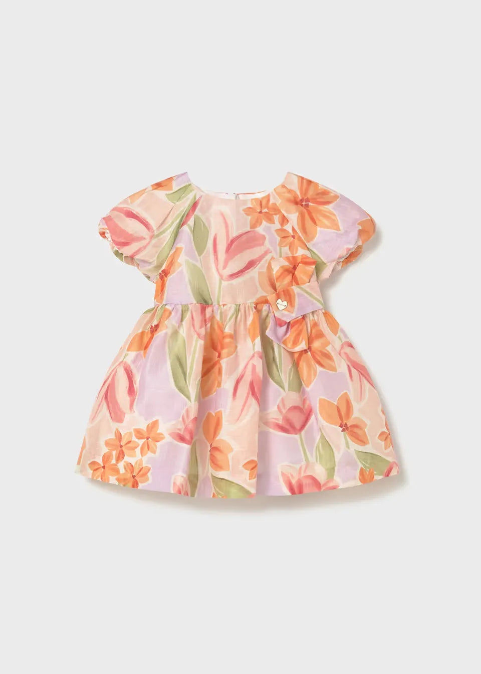 Vestido Estampado Flores Naranja Mayoral estilo