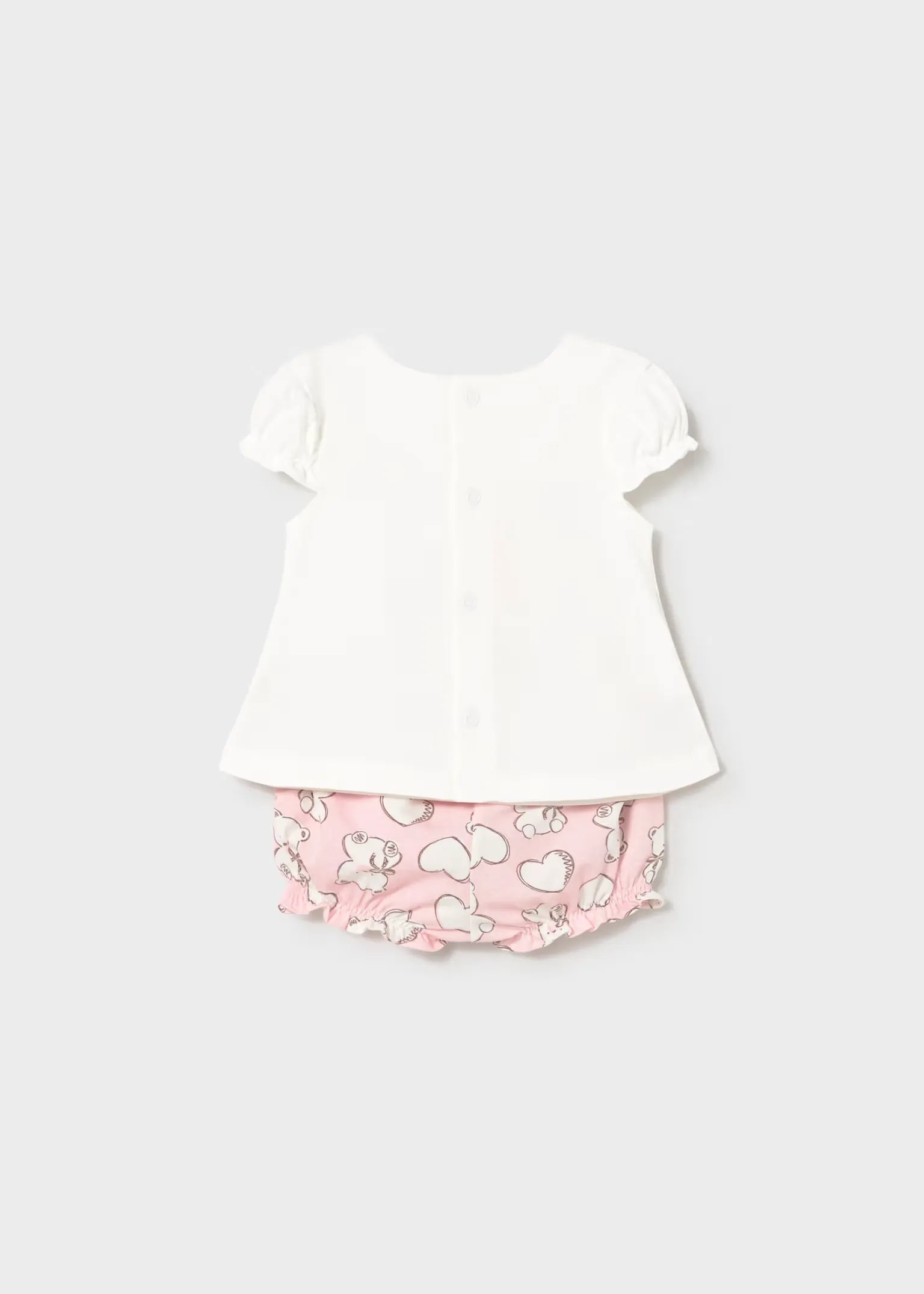 Conjunto Short Bordado Corazón Rosa Mayoral estilo