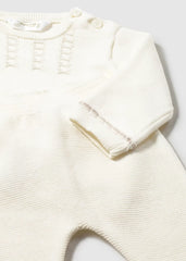 Primer Día Detalle Pecho Tricot Blanco Mayoral diseño