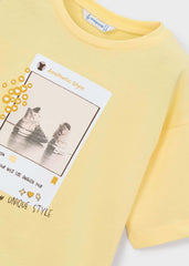 Blusa Estampado Oversize Amarillo Mayoral detalle