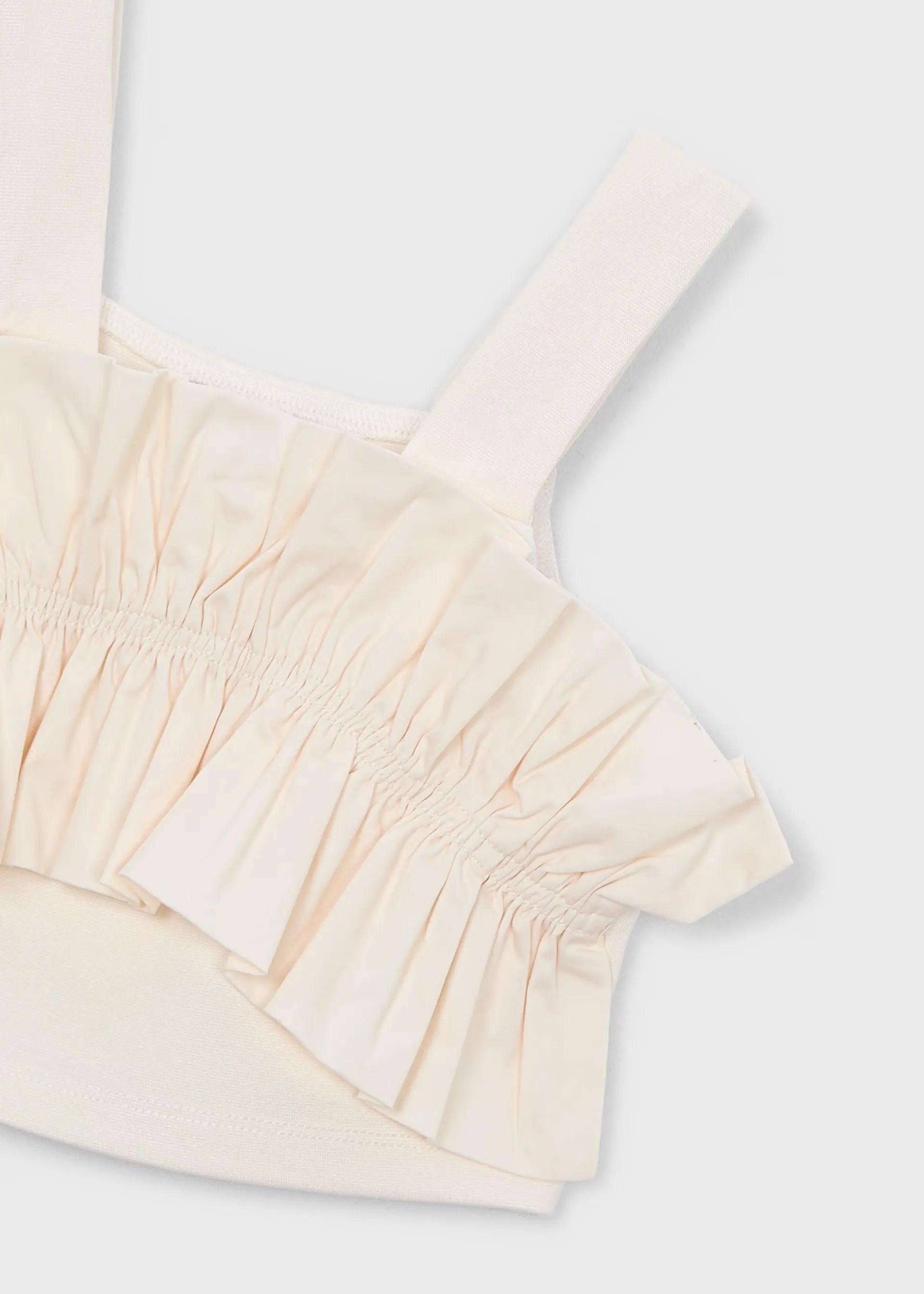 Blusa Resortado Volante Blanco Mayoral
