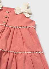Vestido Pecho Botones Naranja Mayoral detalle