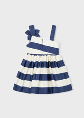 Vestido Rayas Detalle Flor Navy Mayoral