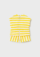 Conjunto Short Blusa Rayas Sol Amarillo Mayoral