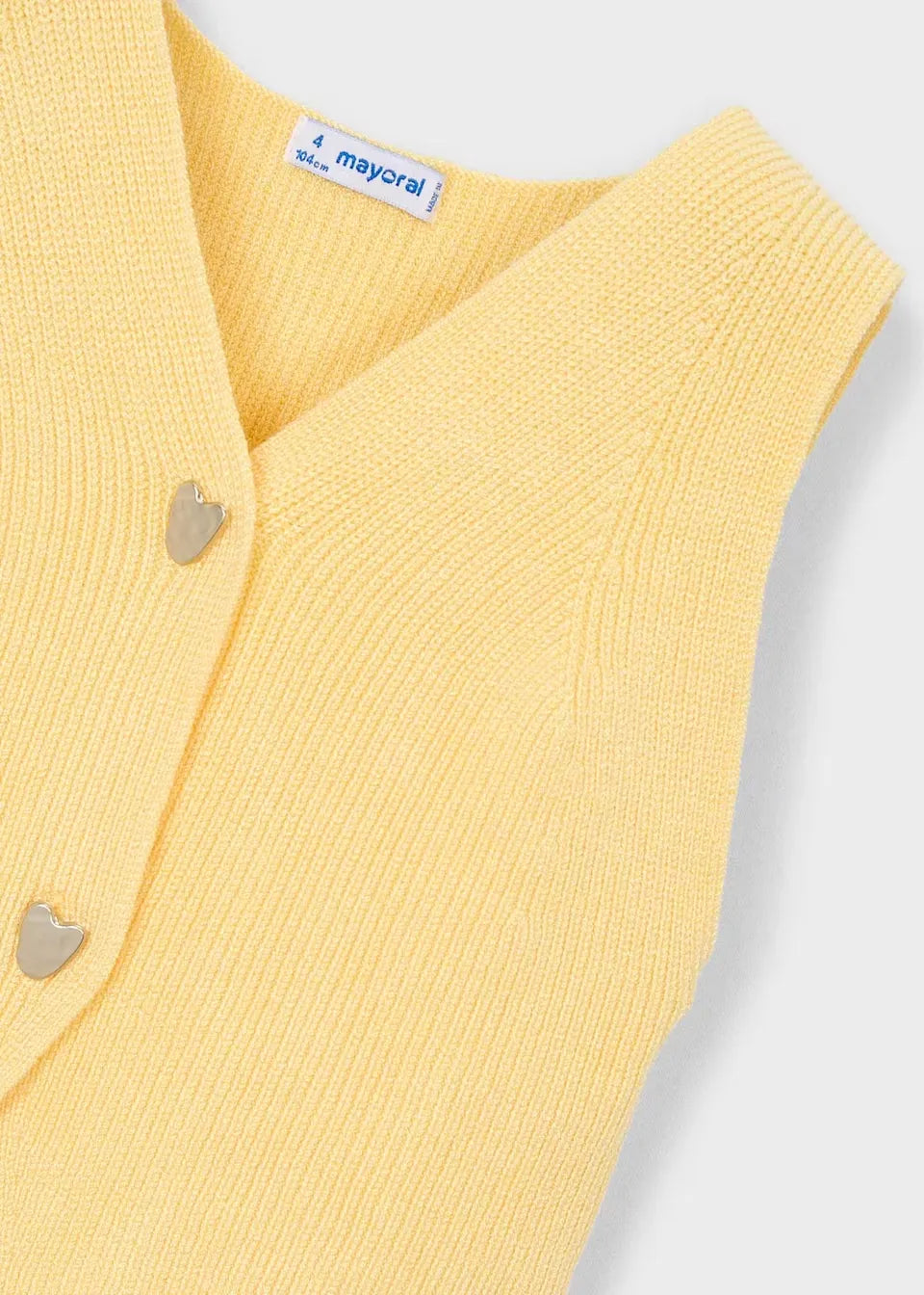 Blusa Chaleco Botones Amarillo Mayoral detalle
