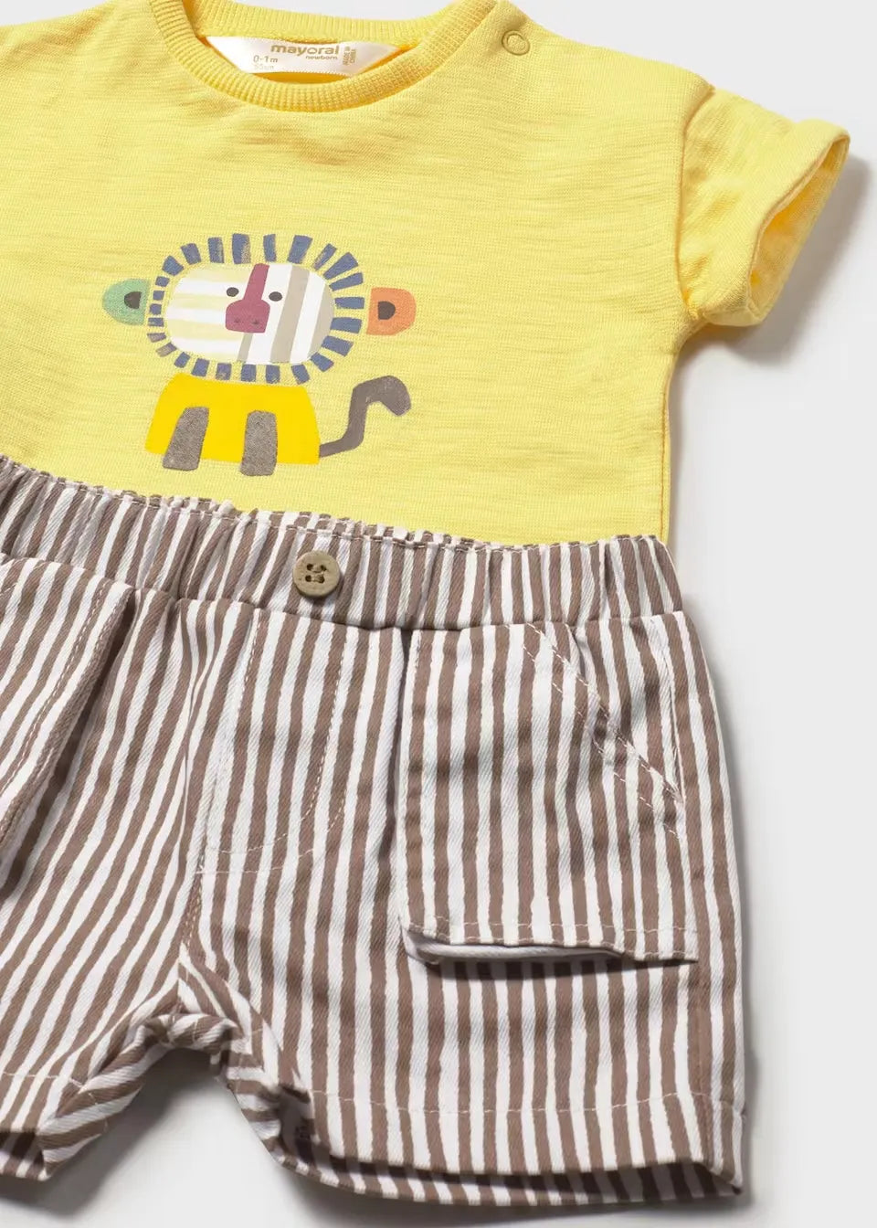 Conjunto Bermuda Mono Amarillo Mayoral detalle