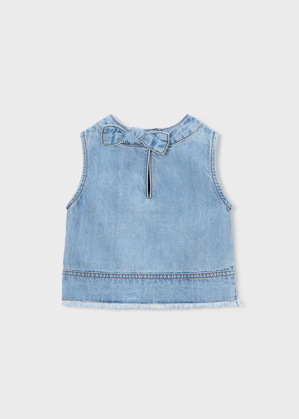 Blusa Flecos Denim Claro Mayoral diseño