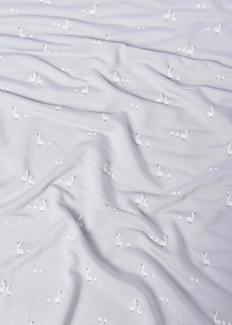 Cobija Algodón Estampado Pingüinos Gris Mayoral detalle