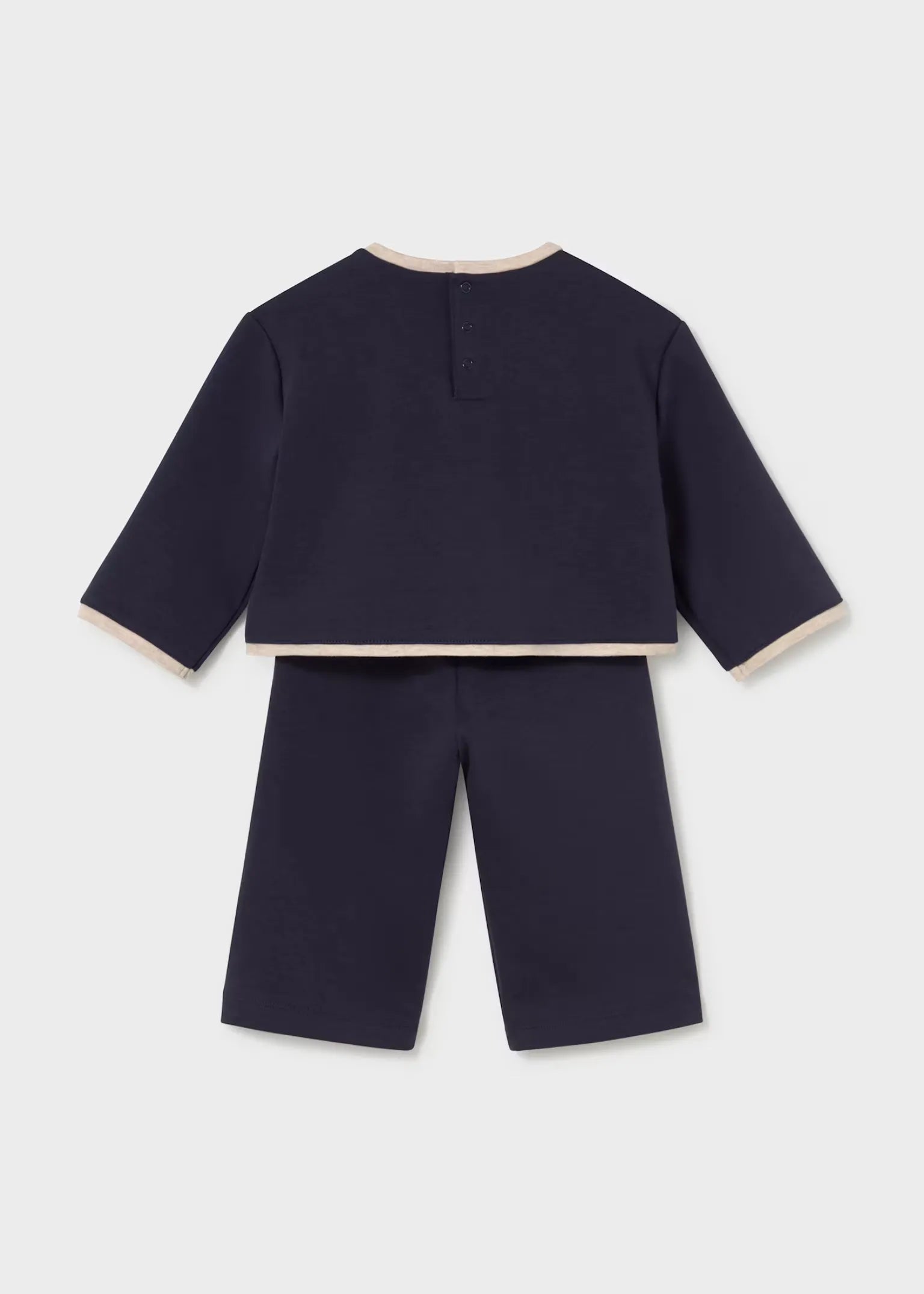Conjunto Manga Larga Gato Bordado Navy Mayoral estilo