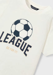 Camiseta Estampado Fútbol Blanco Mayoral detalle