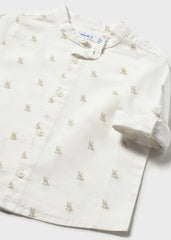 Camisa Estampado Dog Lino Mayoral detalle
