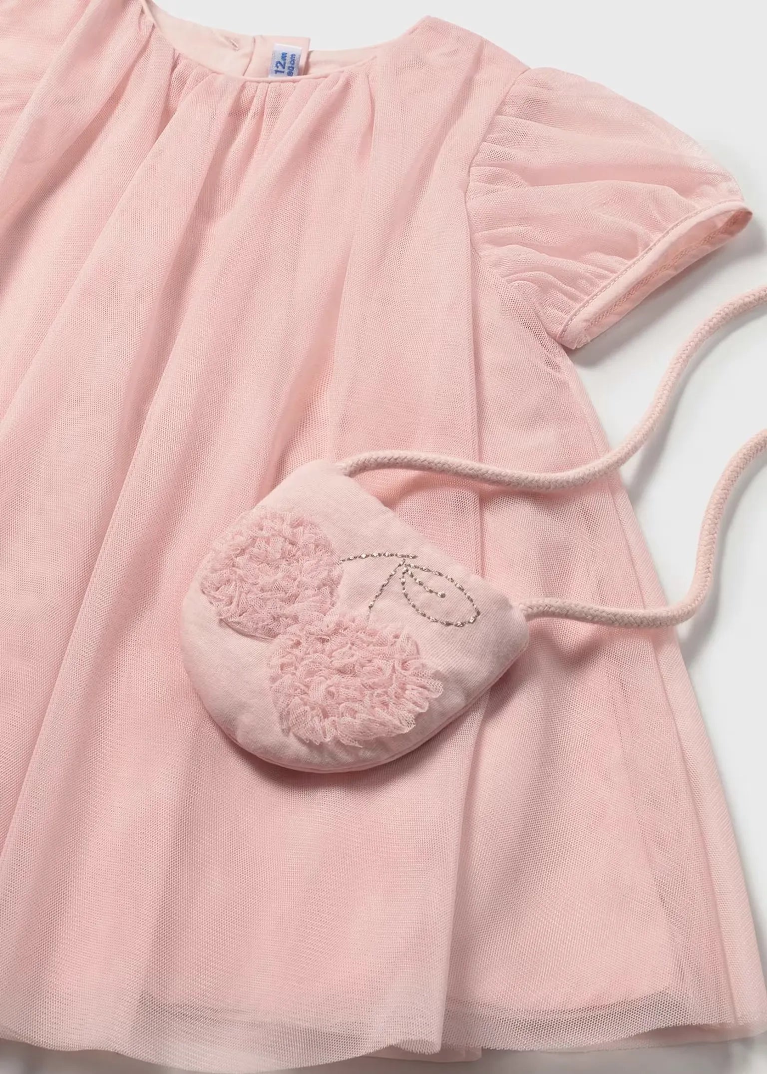 Vestido Tul con Bolso Rosa Mayoral detalle