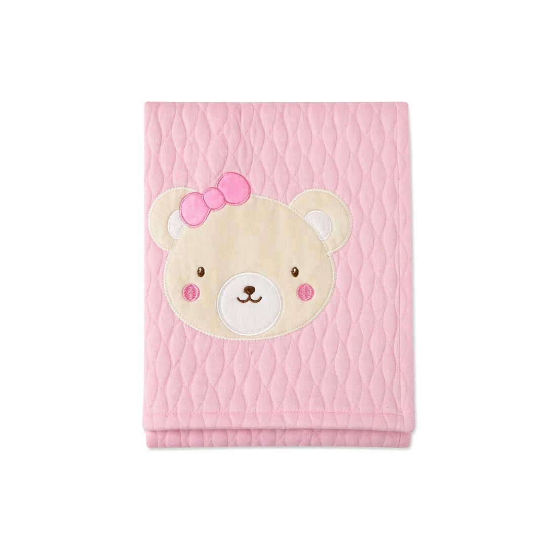 Cobija Corazones Oso Rosa