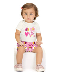 Conjunto Short Body Abeja Rosa Kyly modelo