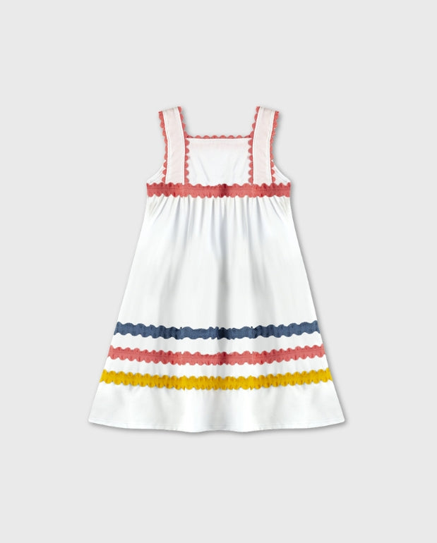 Vestido Datelles Bordado Colores Nanai