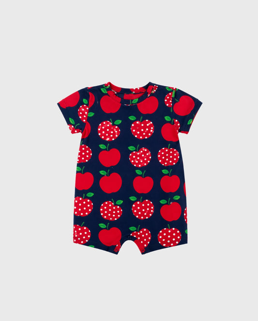 Mameluco Estampado Manzanas Navy Kyly