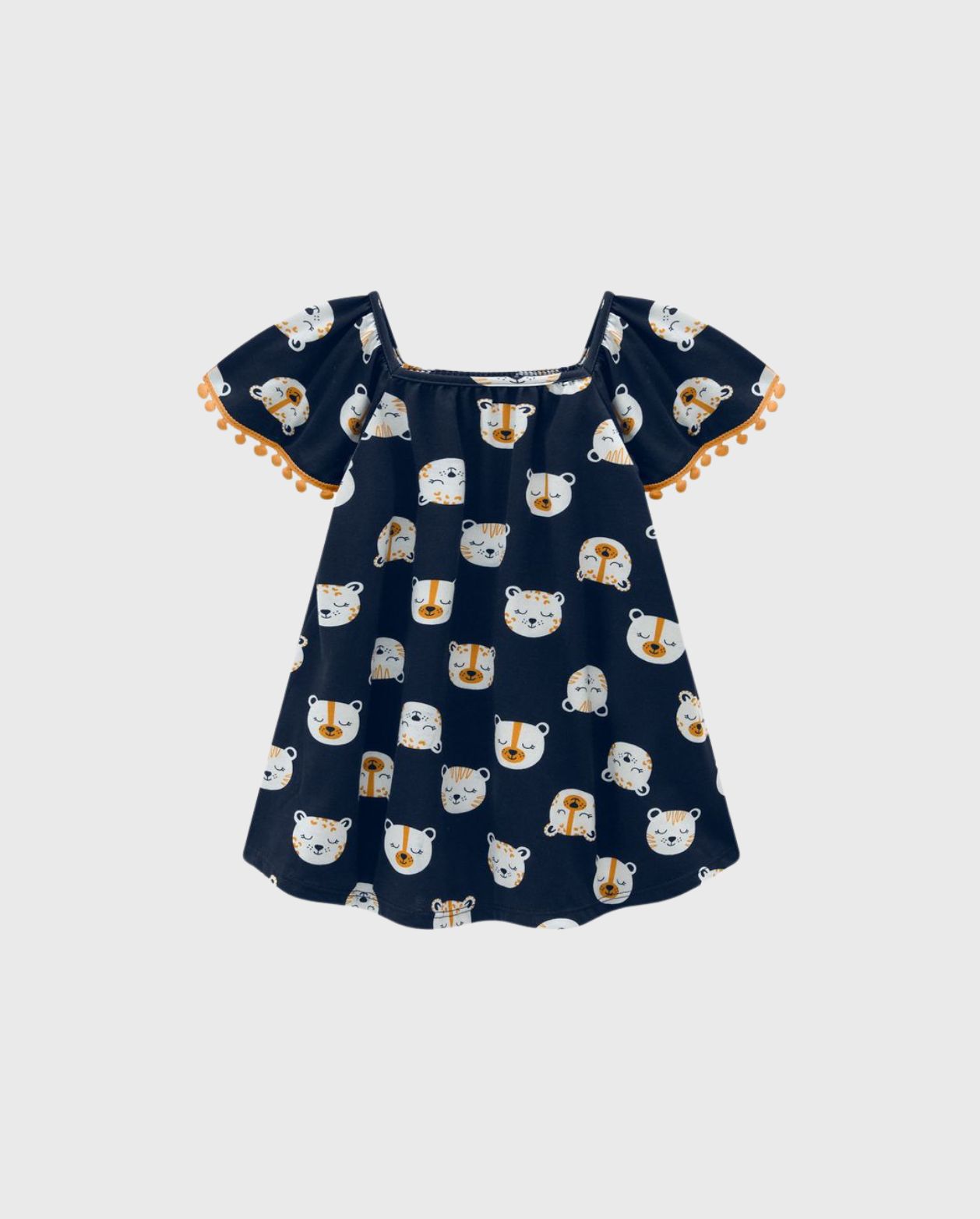 Vestido Estampado Caras Animales Navy Kyly