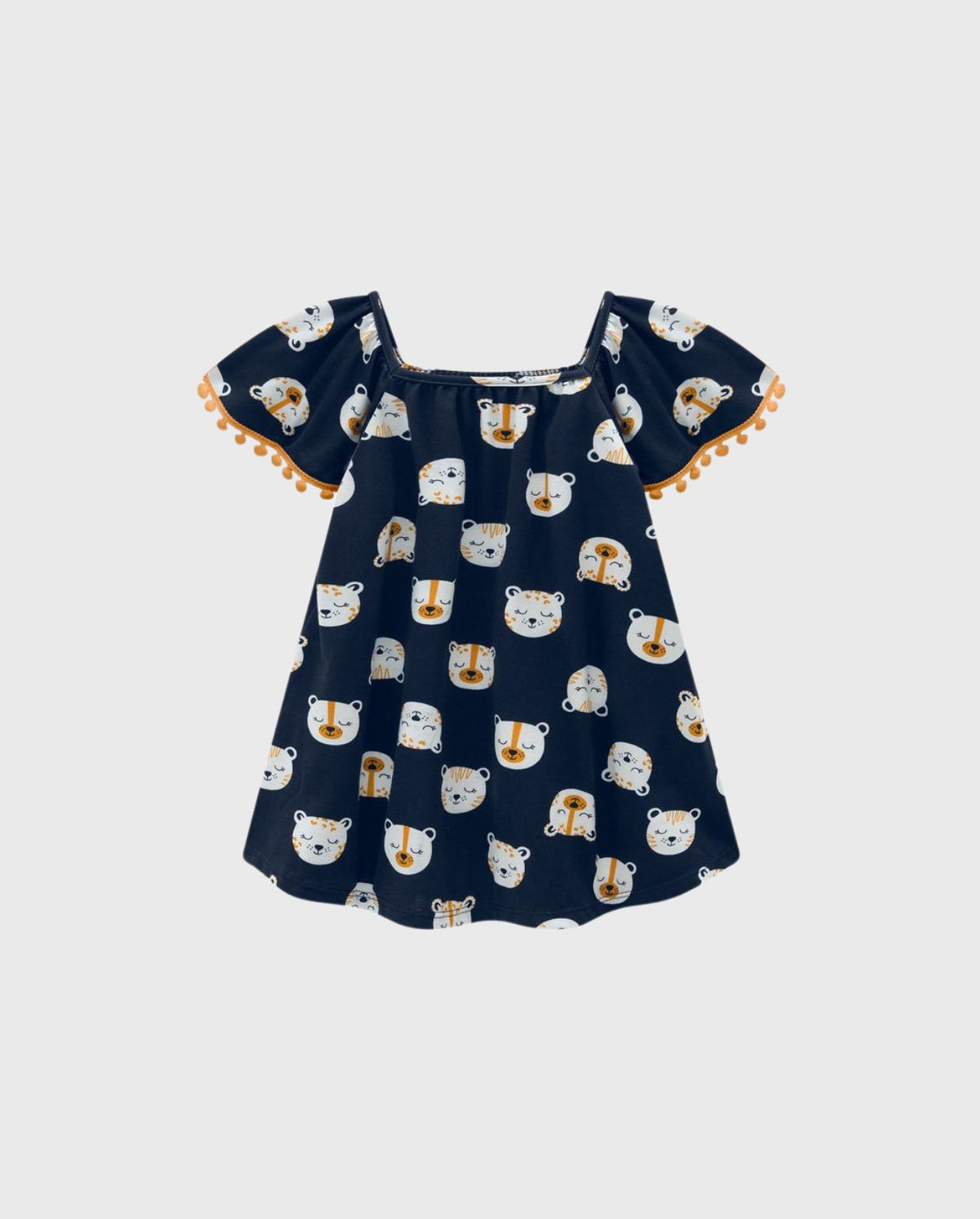 Vestido Estampado Caras Animales Navy Kyly