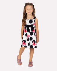 Vestido Estampado Mariposas Rosa Negro Kyly modelo