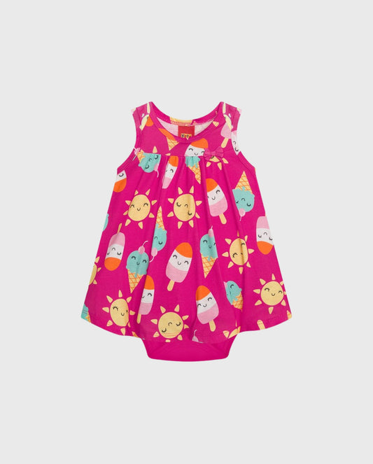 Vestido Estampado Helado Fucsia Milon 