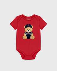Conjunto Body y Bermuda Bordado Oso Rojo Kyly estilo