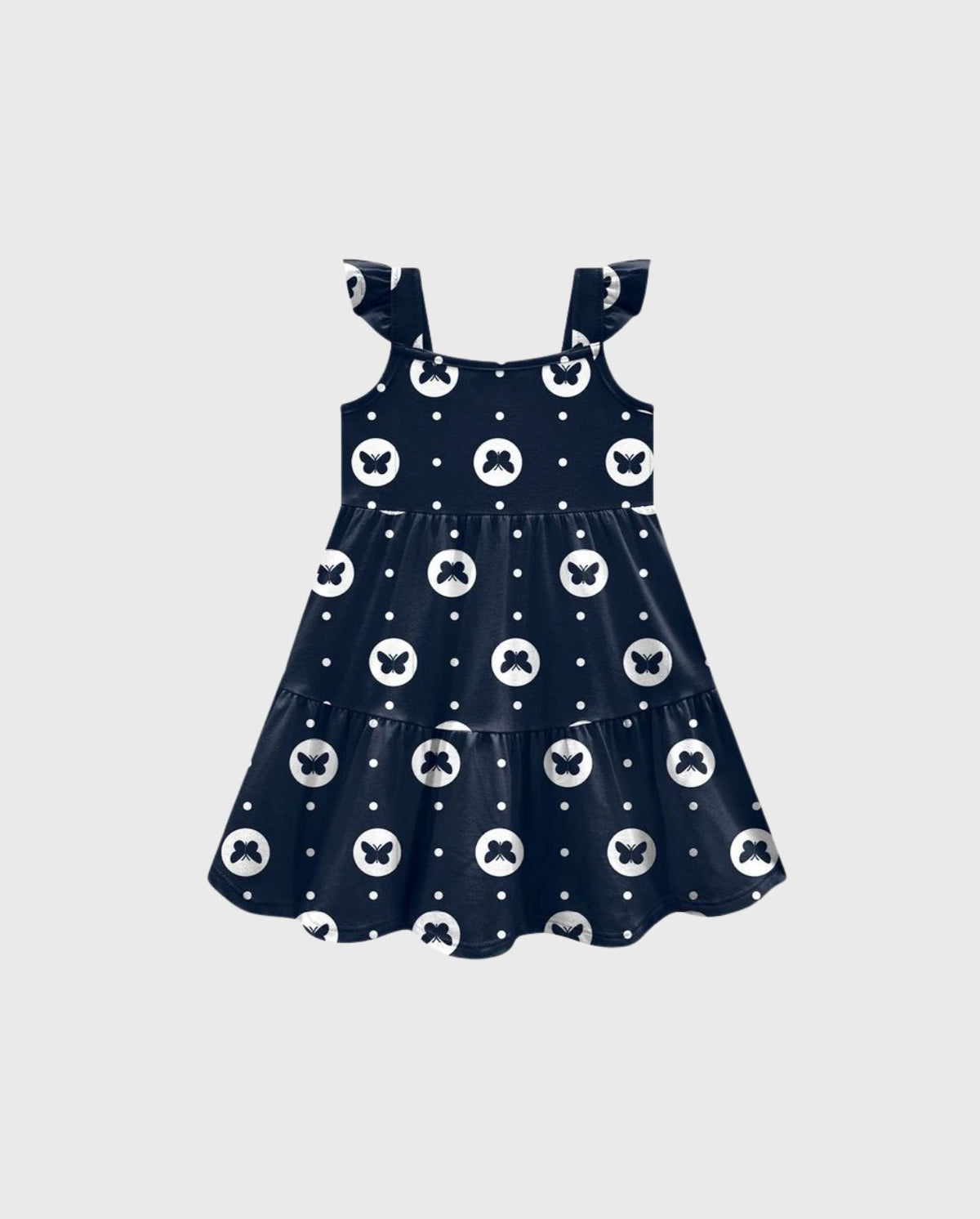 Vestido Estampado Mariposas Navy Kyly