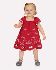 Vestido Estampado Moños Rojo Kyly