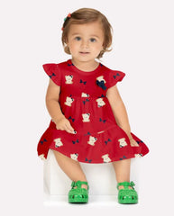 Vestido Estampado Osos Rojo Milon modelo