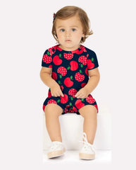 Mameluco Estampado Manzanas Navy Kyly modelo