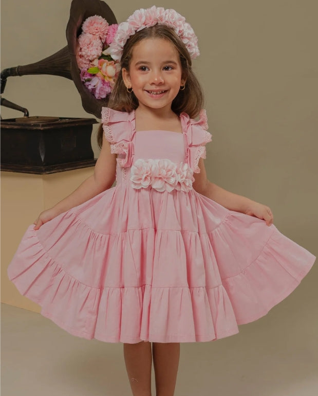 Vestido de Fiesta Boleros Cartas Rosa Lilo 