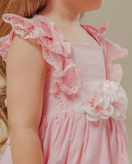 Vestido de Fiesta Boleros Cartas Rosa Lilo  Detalle