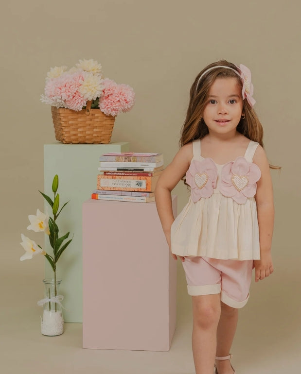 Conjunto Short Ecos Palo Rosa Lilo Modelo