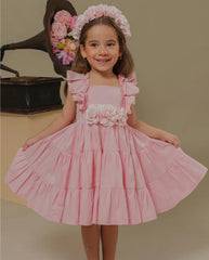 Vestido de Fiesta Boleros Cartas Rosa Lilo 