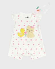 Mameluco Estampado Corazones Pato