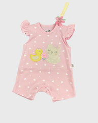 Mameluco Estampado Corazones Pato rosa