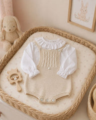 Conjunto Manga Larga Peto Beige