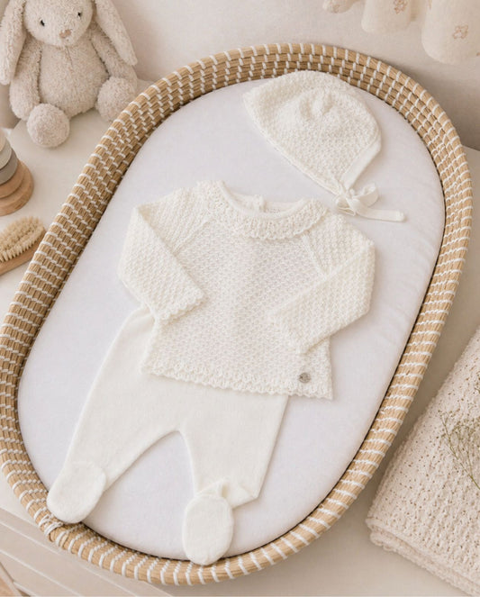 Primer Dia Tricot Encaje Blanco Martin Aranda