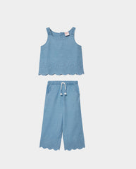 Conjunto Pantalón Denim Claro Boboli estilo