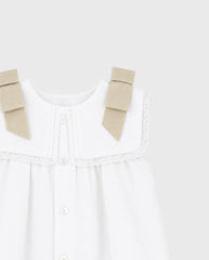 Vestido con Panty Detalle Pecho Blanco Martín Aranda