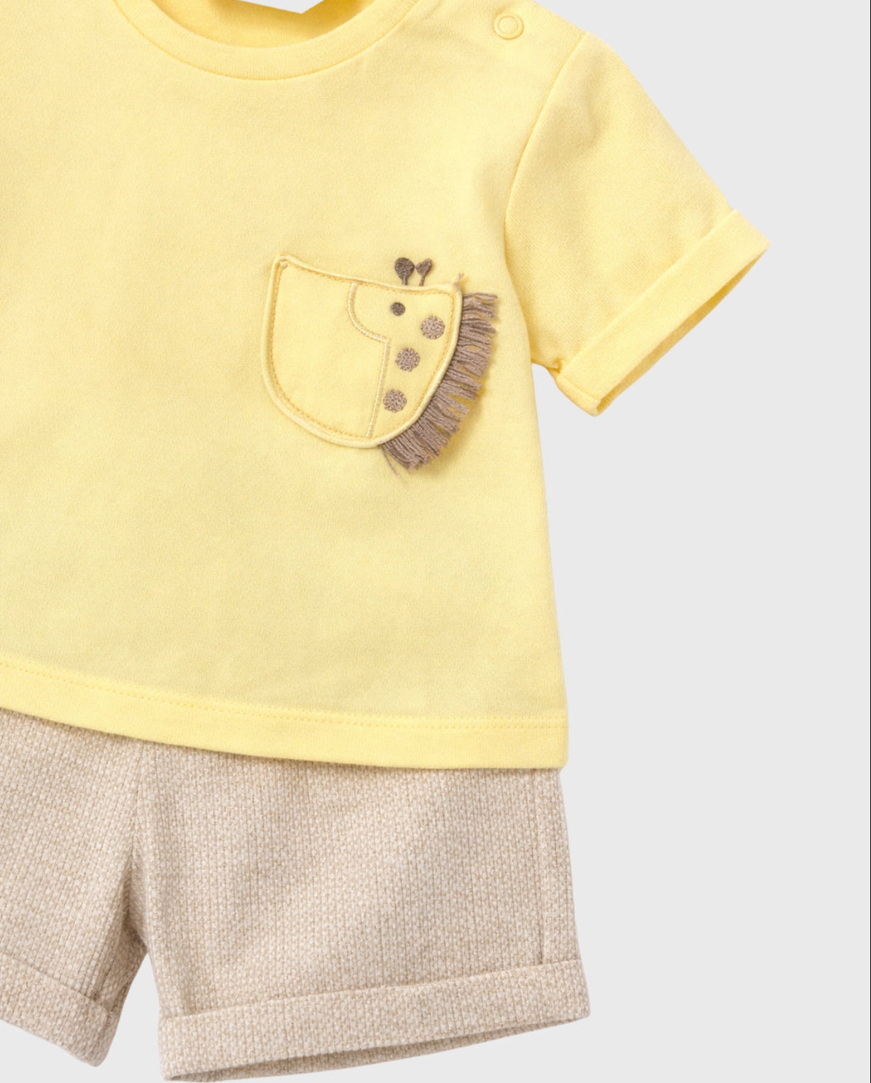 Conjunto Bermuda Bolsillo Jirafa Amarillo Mayoral