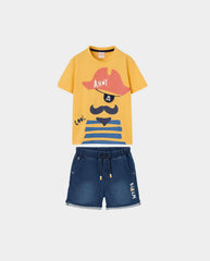 Conjunto Bermuda Pirata Amarillo Boboli
