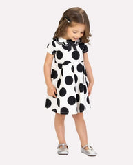 Vestido Estampado Puntos Moño Negro Kyly