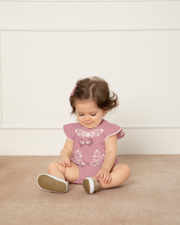 Mameluco Bebé Estamdo Frambuesa Milon Modelo