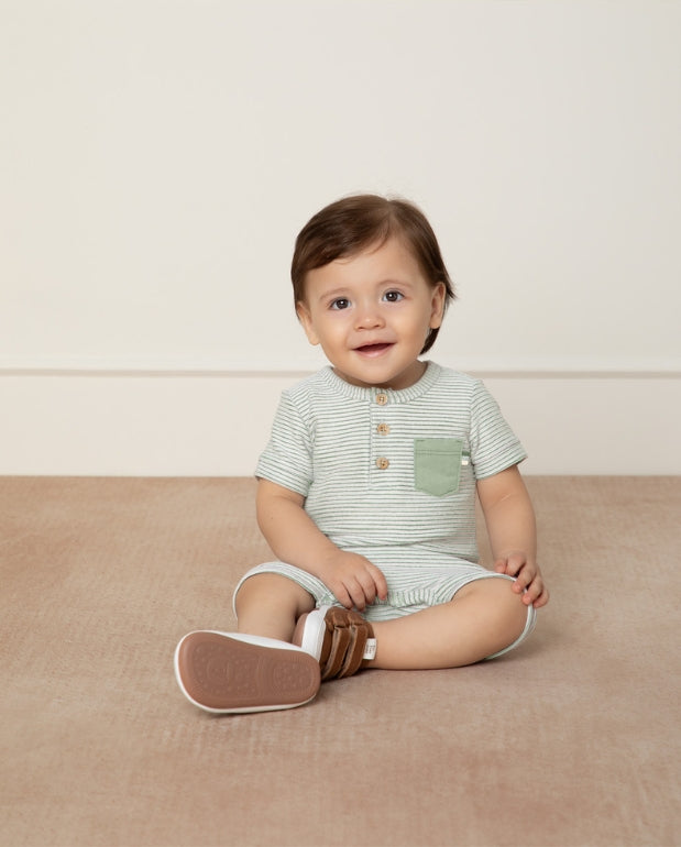 Mameluco Bebé Niño Líneas Verde Milon Modelo