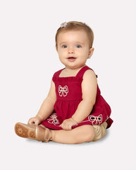 Conjunto Lazo Bordado Rojo Milon Modelo 