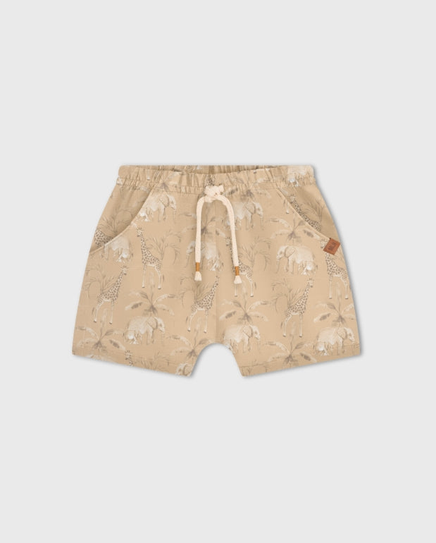 Conjunto Body Bordado Elefante Beige Milon Bermuda 