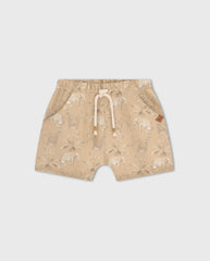 Conjunto Body Bordado Elefante Beige Milon Bermuda 